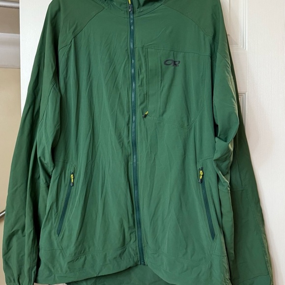 Outdoor Research Other - OUTDOOR RESEARCH Size XL Mens Dryline Green Rain Jacket Hood